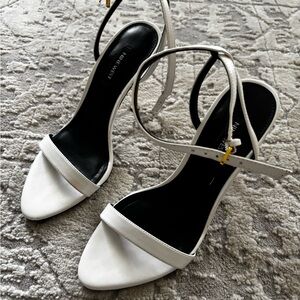 Nine West White Strappy Sandals